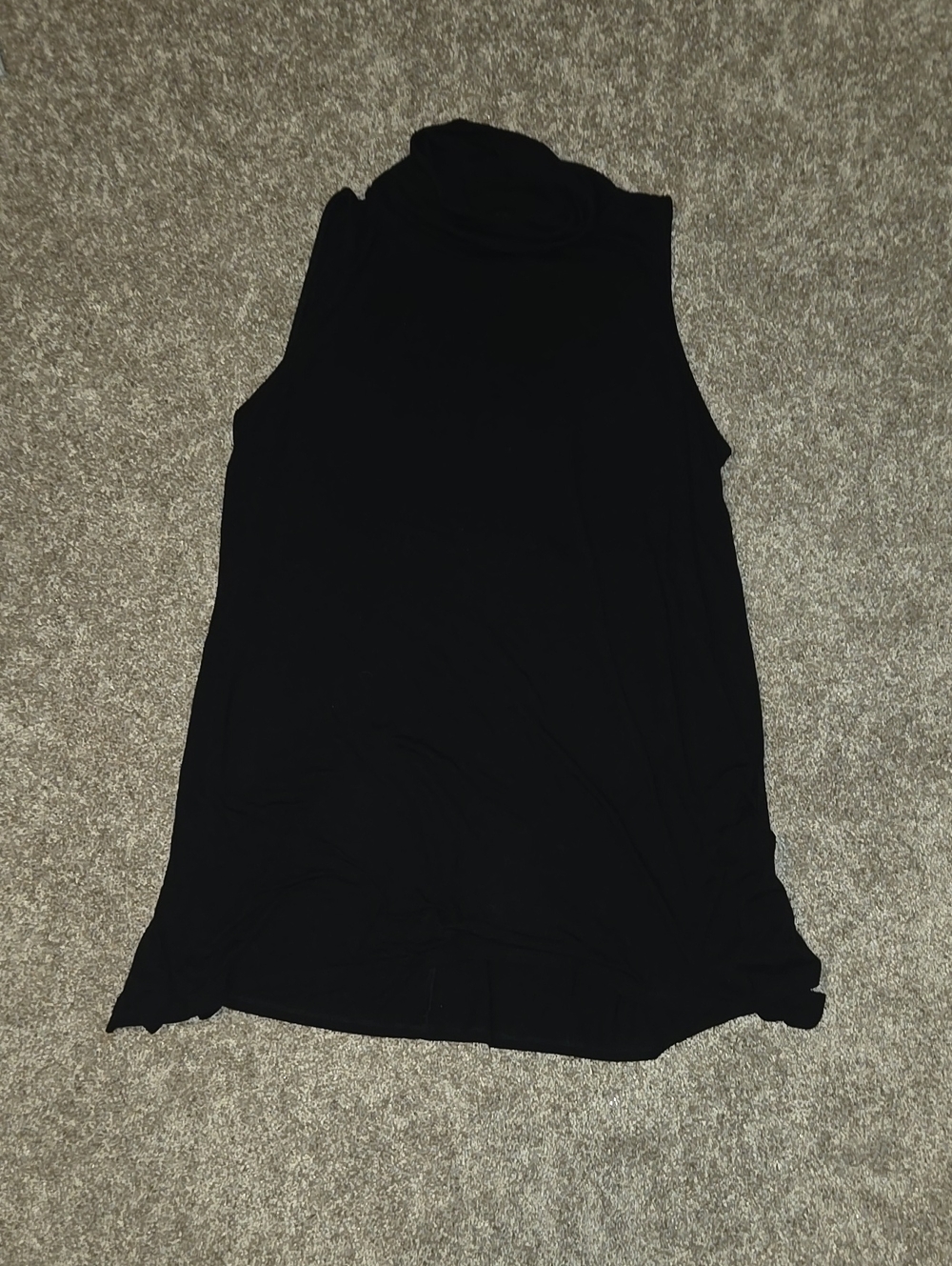 STYLUS Black Sleeveless Turtleneck Tank Top